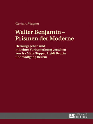 cover image of Walther Benjamin--Prismen der Moderne